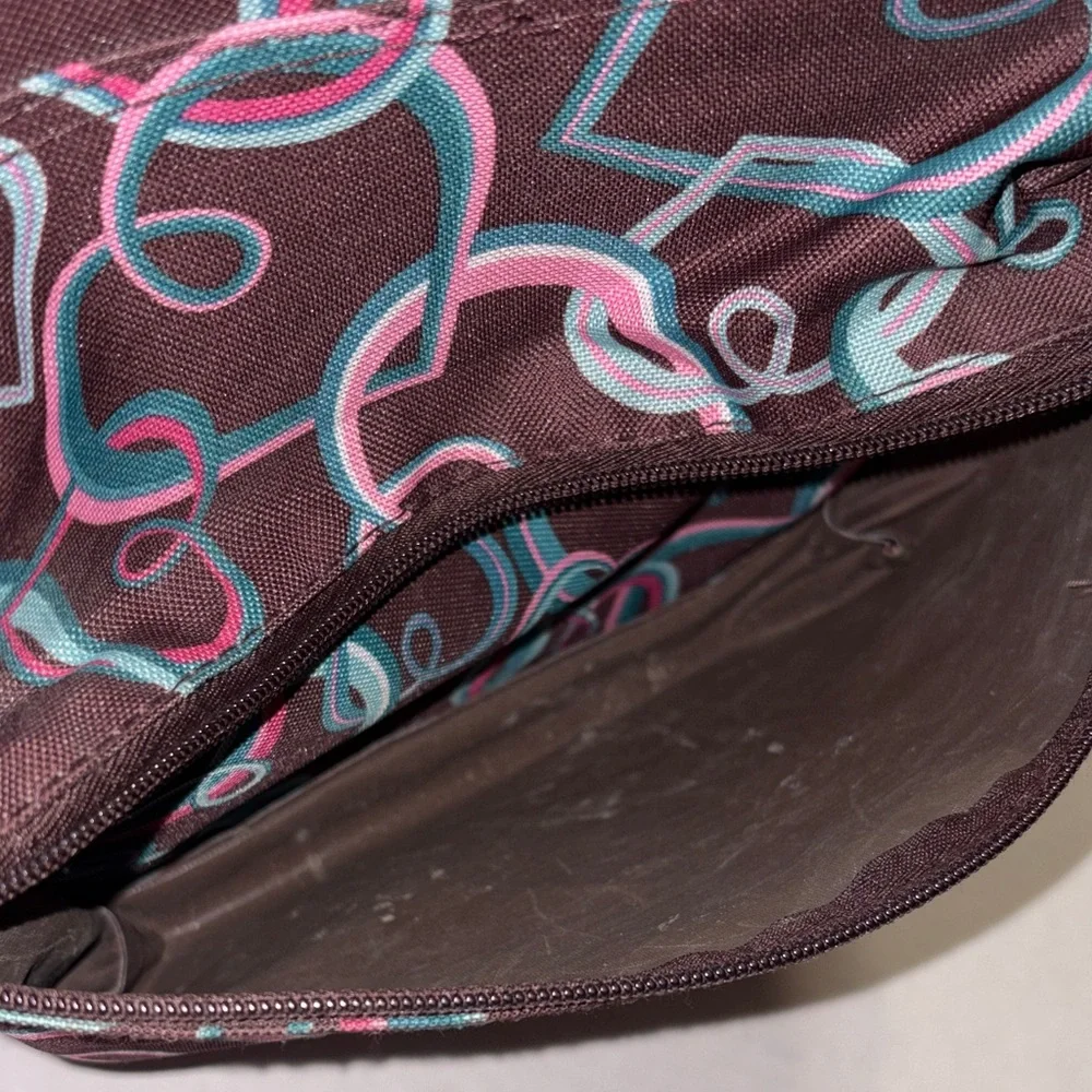 🏡 Intertwined Heart Patterned Backpack - Brown & Multi Colored - OS